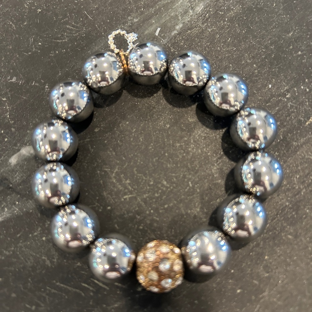 Power Beads by Jen silver bracelet